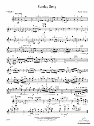 Sunday Song: 1st Violin