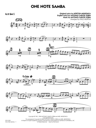 One Note Samba (arr. Paul Murtha) - Alto Sax 2
