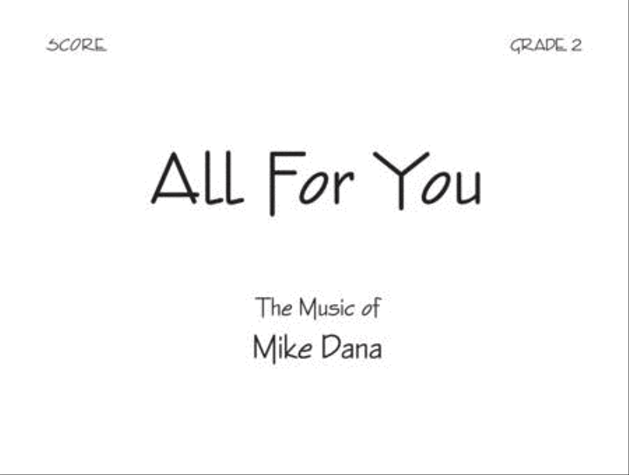 All for You All for You Jazz Ensemble scores gallery preview page 1