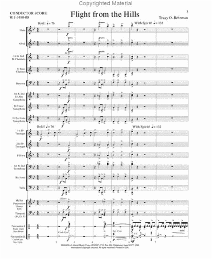 Flight From the Hills Concert Band scores gallery preview page 2