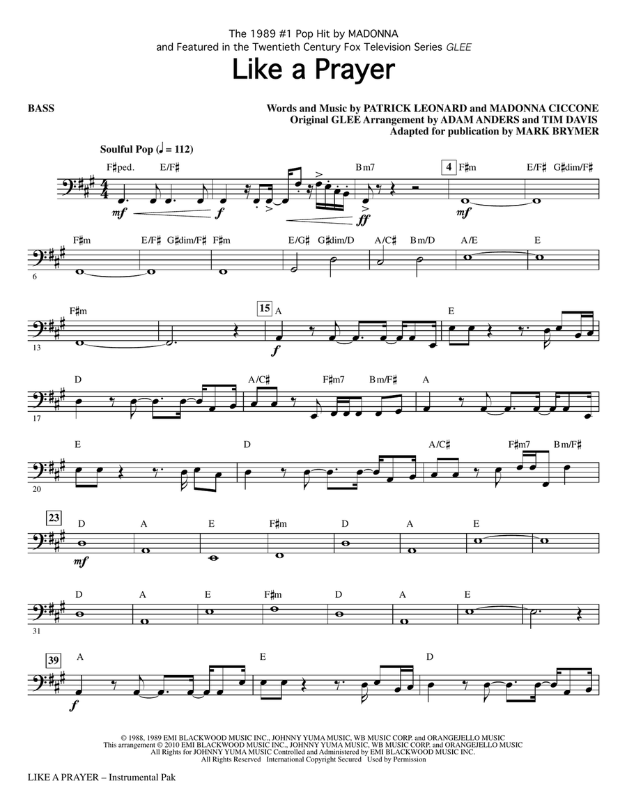 Like A Prayer - Bass