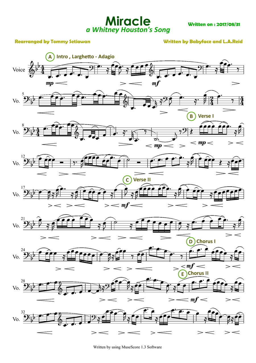 Miracle High Voice scores gallery preview page 1