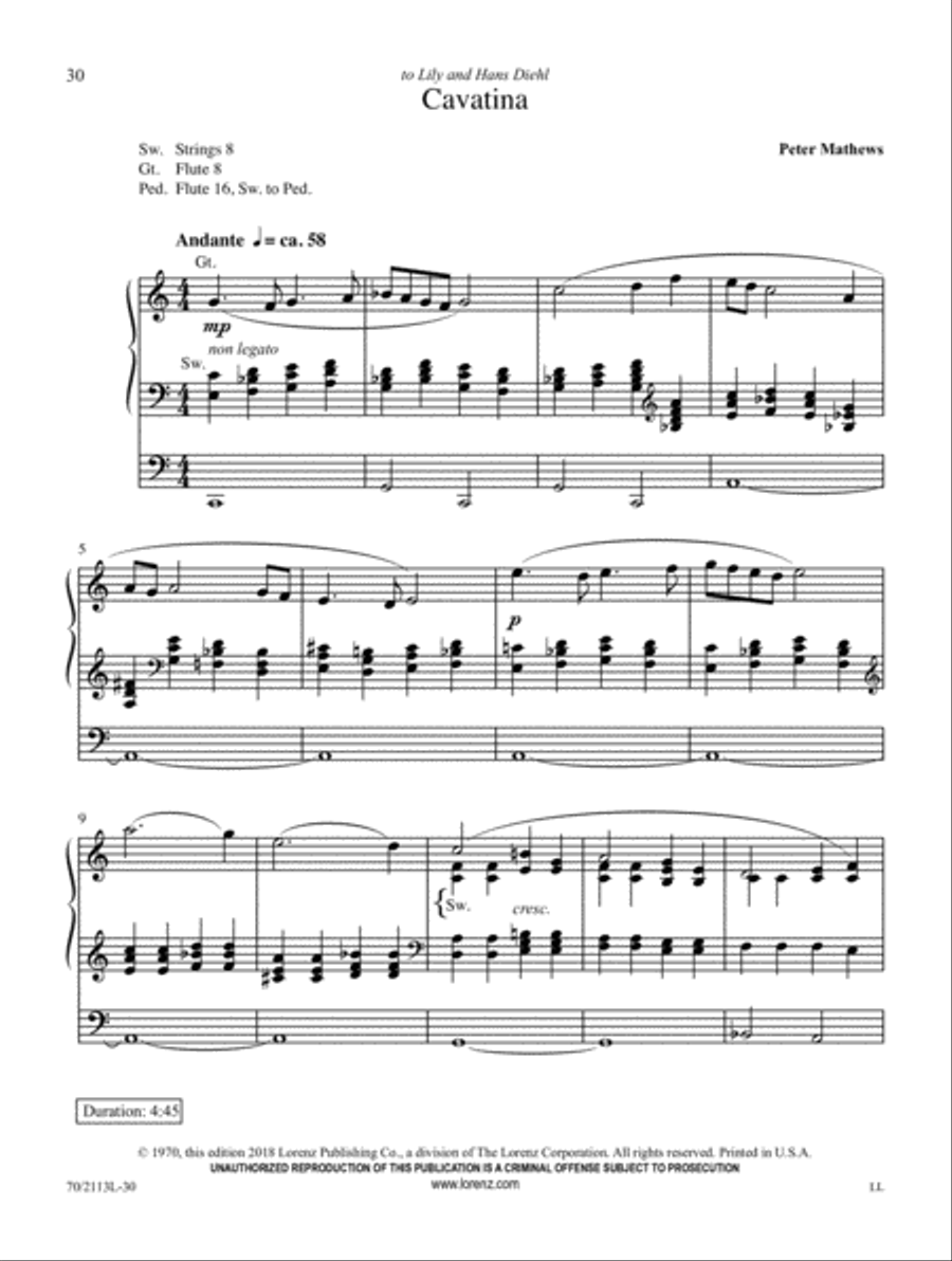 Quiet Reflections Organ Solo scores gallery preview page 10