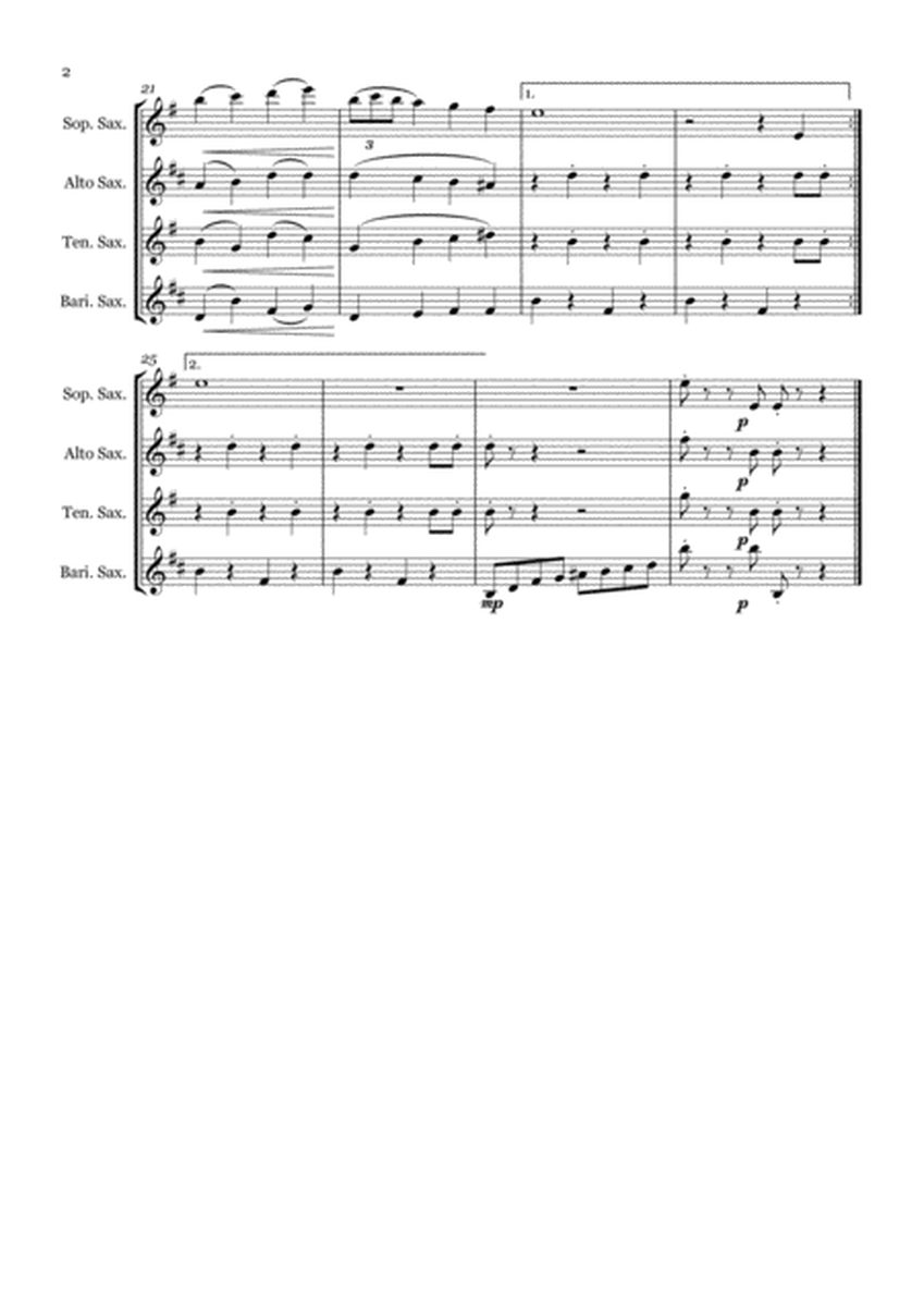 God Rest Ye Merry Gentlemen - Saxophone quartet (SATB) image number null
