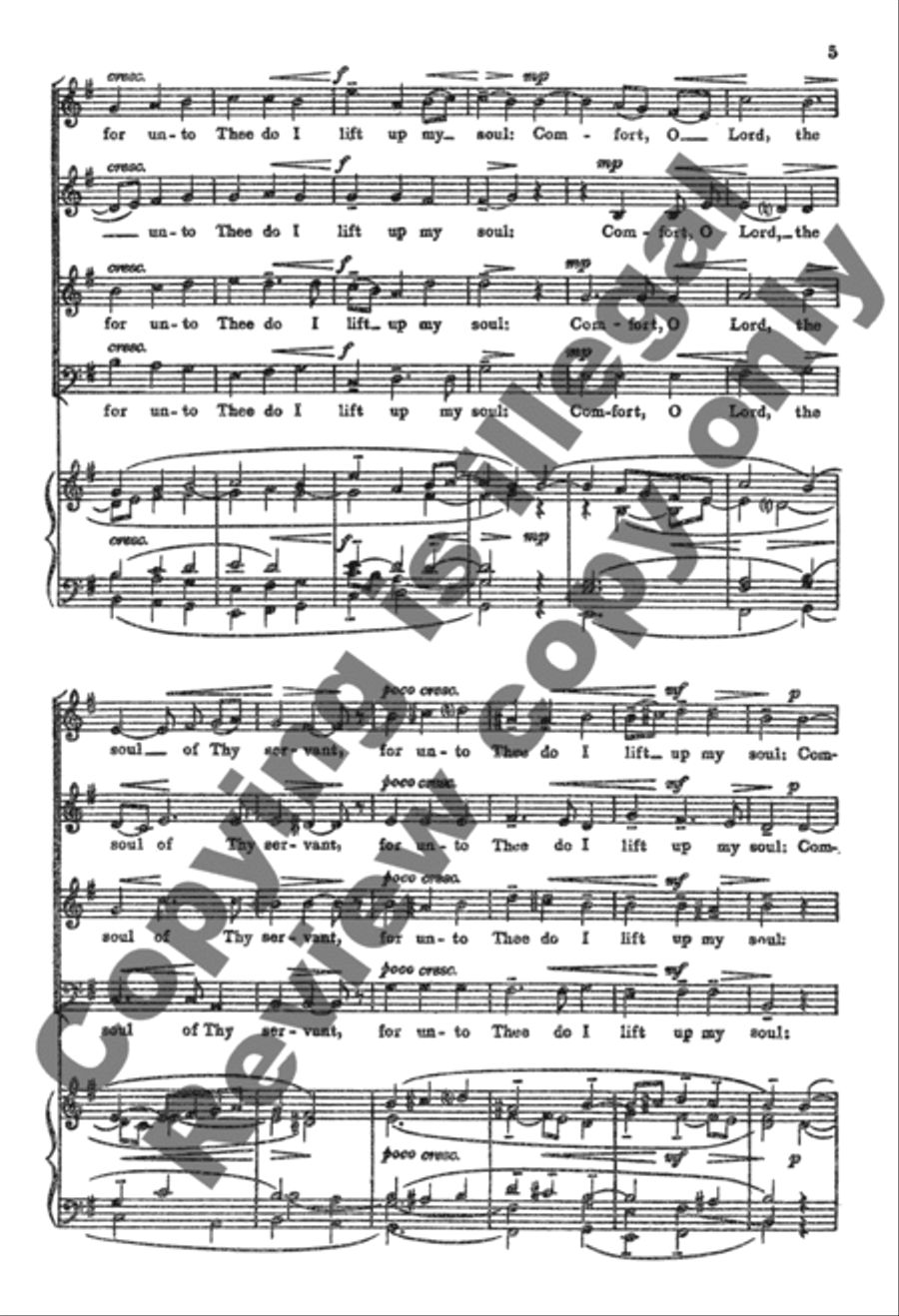 Comfort, O Lord, the Soul of Thy Servant 4-Part scores gallery preview page 11