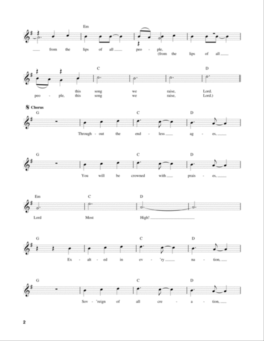 Lord Most High Acoustic Guitar scores gallery preview page 2