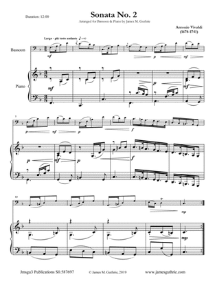 Vivaldi: Sonata No. 2 for Bassoon & Piano