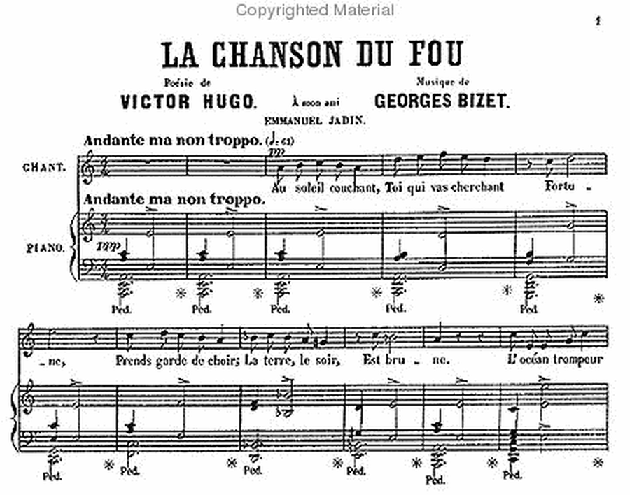 Six Melodies. Paris, Hartmann, 1868