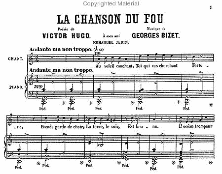 Six Melodies. Paris, Hartmann, 1868