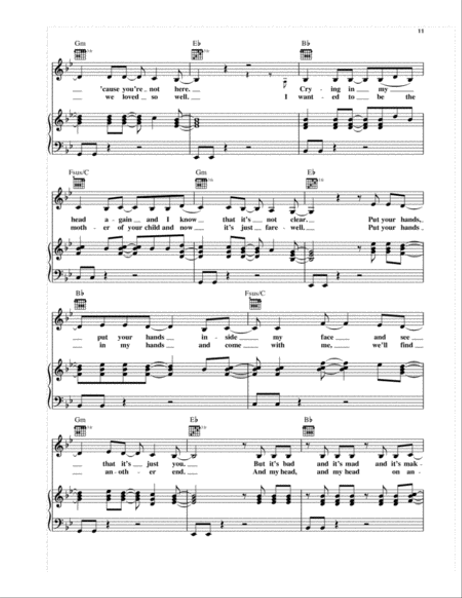 I Can't Be With You Piano, Vocal, Guitar scores gallery preview page 2