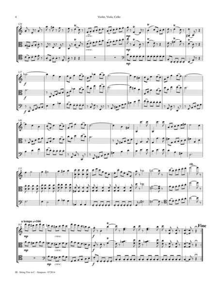 String Trio in C Major (Violin, Viola, Cello) 3rd Mvt. image number null