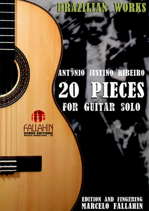 Book cover for 20 PIECES - ANTÔNIO JUSTINO RIBEIRO - FOR GUITAR SOLO