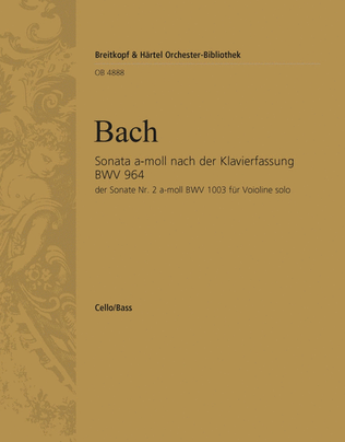 Book cover for Sonata in A minor