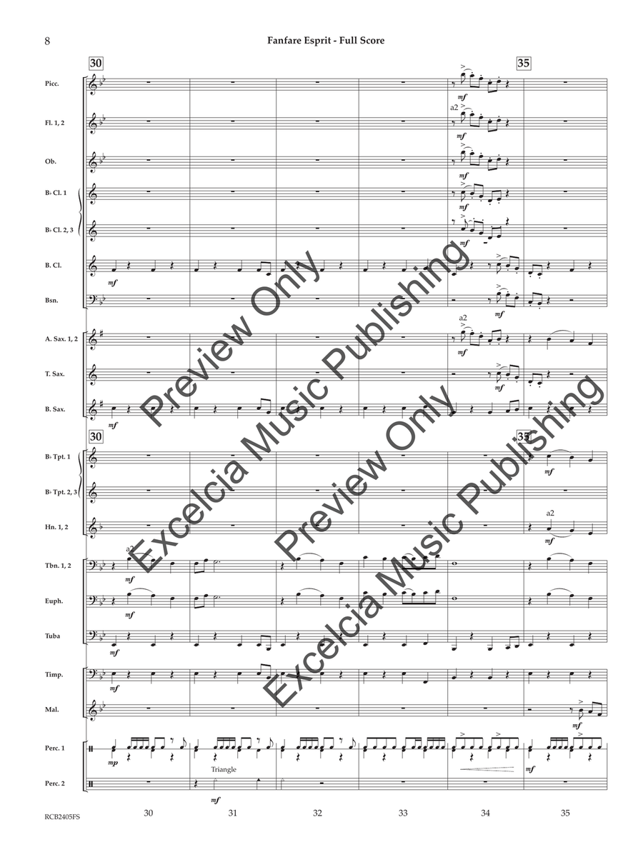 Fanfare Esprit Concert Band scores gallery preview page 9