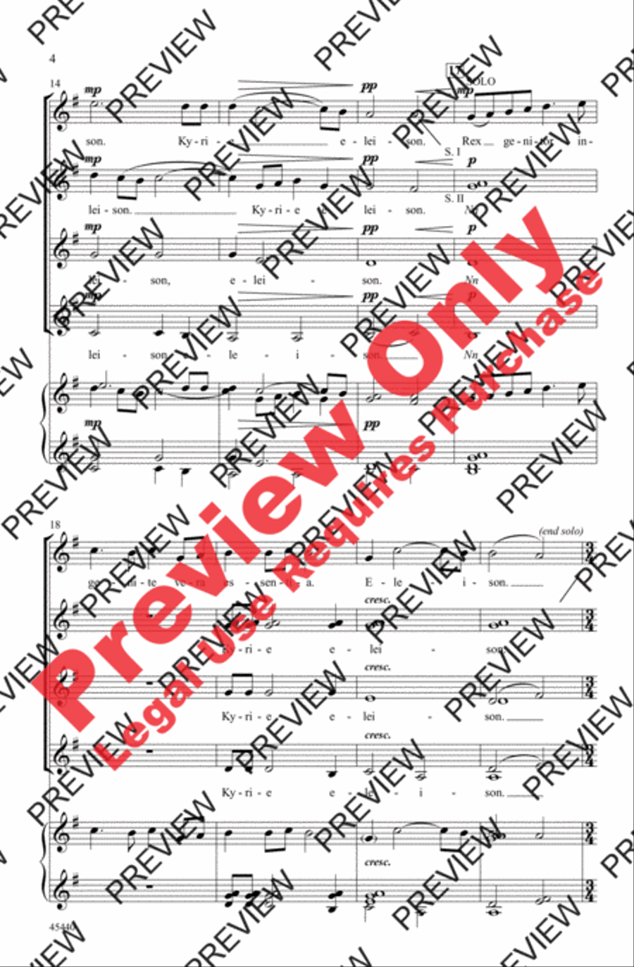 Kyrie Kyrie Women's Choir scores gallery preview page 4