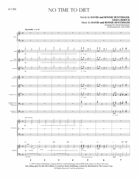 No Time to Diet -Orchestral Score and Parts