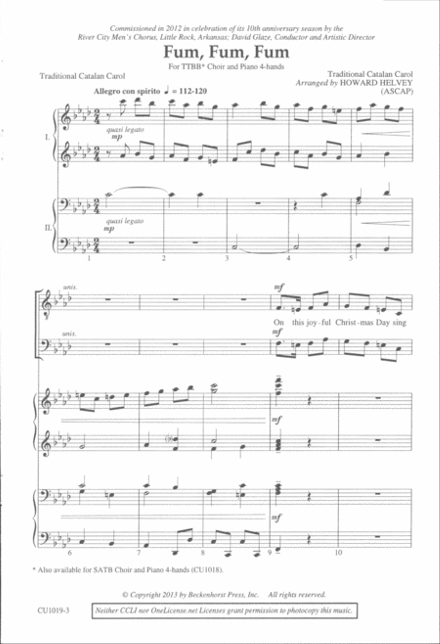 Fum, Fum, Fum - TTBB TTBB scores gallery preview page 2