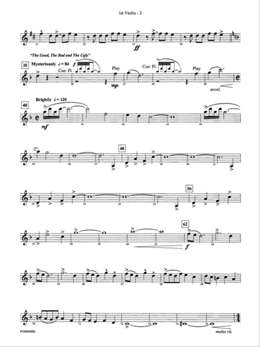 Go West! (Medley): 1st Violin Full Orchestra scores gallery preview page 2