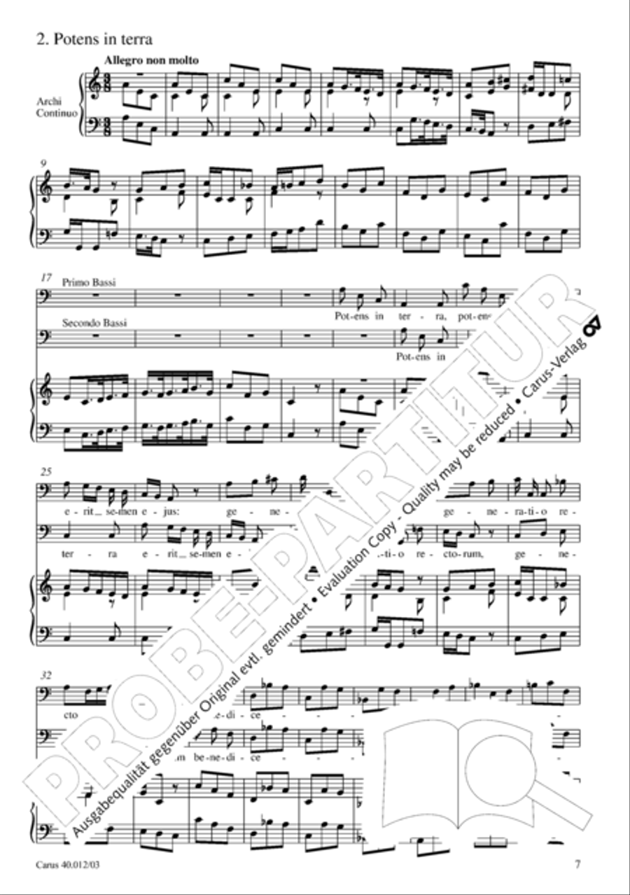 Beatus vir (How blest is he) Psalm 111 4-Part scores gallery preview page 8