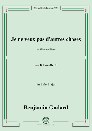 B. Godard-Je ne veux pas d'autres choses,in B flat Major