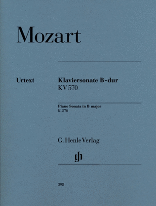 Book cover for Mozart - Piano Sonata B Flat Major K 570