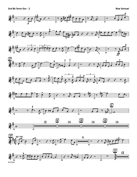 Blue Samuel - 2nd Bb Tenor Saxophone