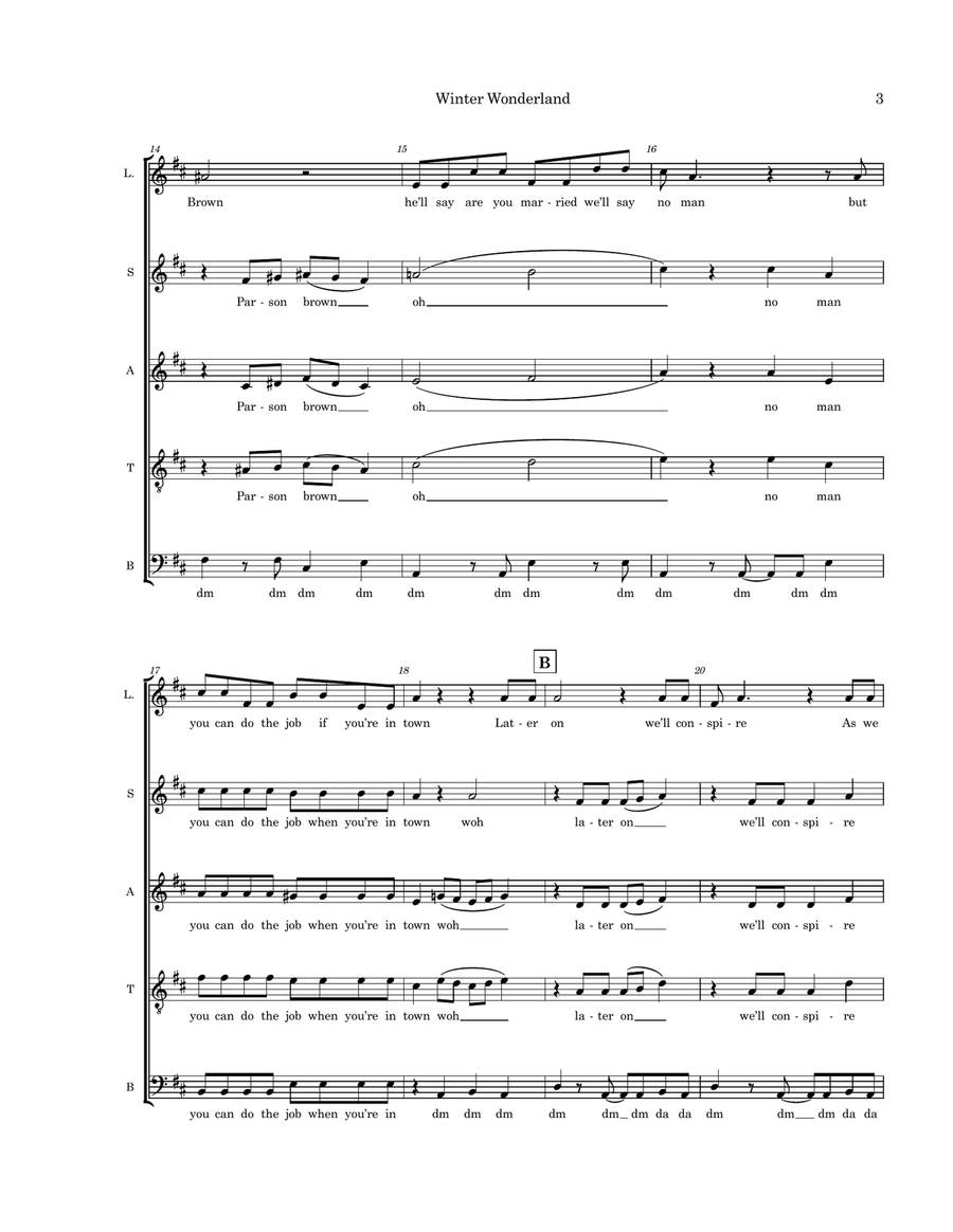 Winter Wonderland Winter Wonderland 4-Part scores gallery preview page 3