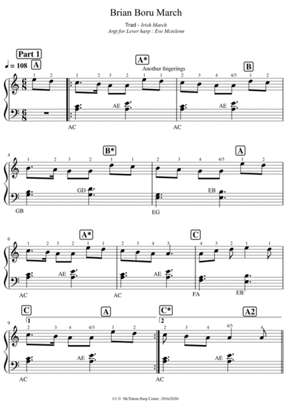 Brian Boru - 3 Versions for beginner & 27 String Harp | McTelenn Harp Center image number null