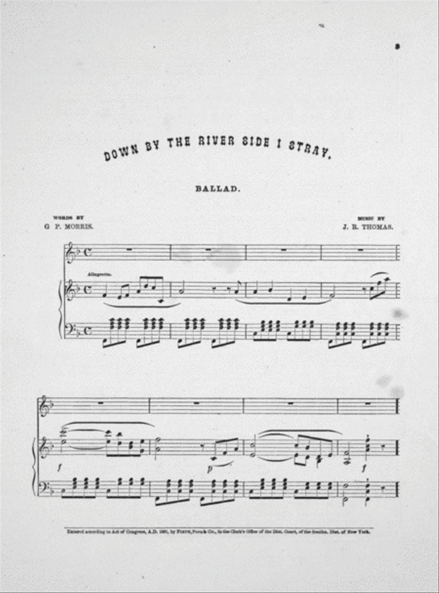 Down By the River Side I Stray. Ballad Voice scores gallery preview page 2