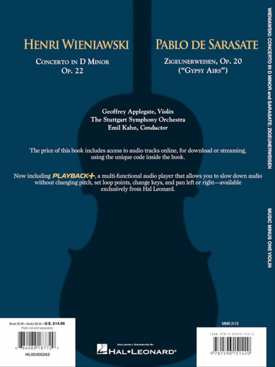 Wieniawski – Violin Concerto No. 2 in D Major, Op. 22 & Sarasate – Zigeunerweisen, Op. 20 Violin Solo scores gallery preview page 5