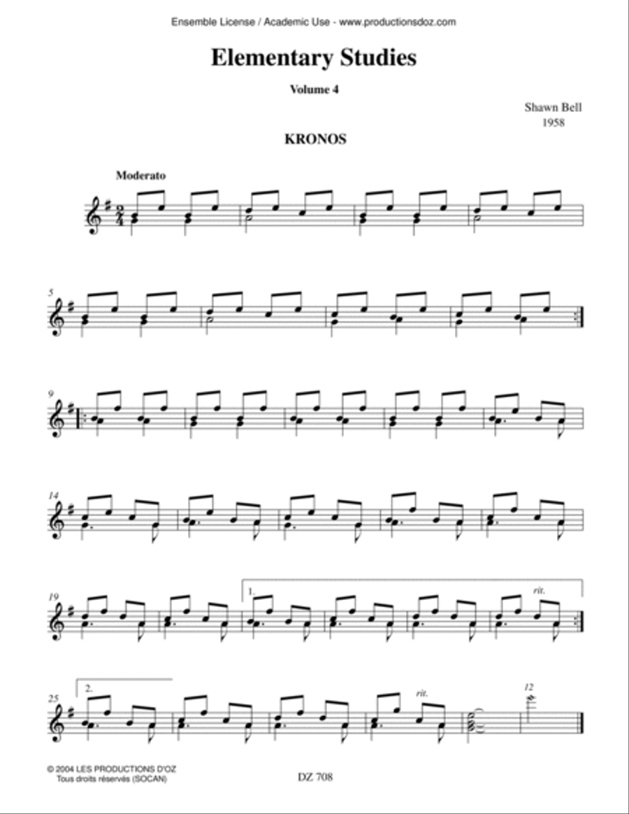 Elementary Studies, vol. 4 Classical Guitar scores gallery preview page 3