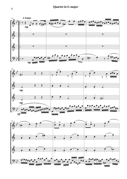 Quartet in G major for Wind instruments image number null