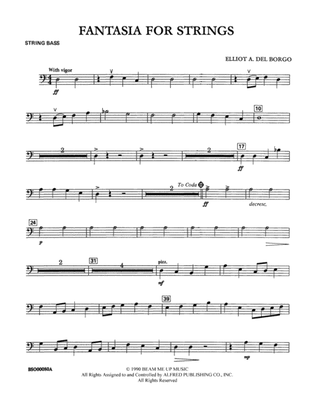 Book cover for Fantasia for Strings: String Bass