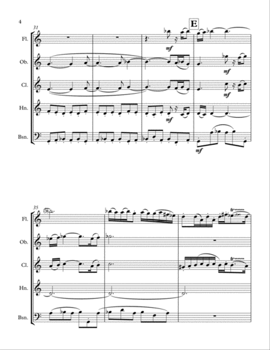 The Birth of a Dance Woodwind Quintet scores gallery preview page 5