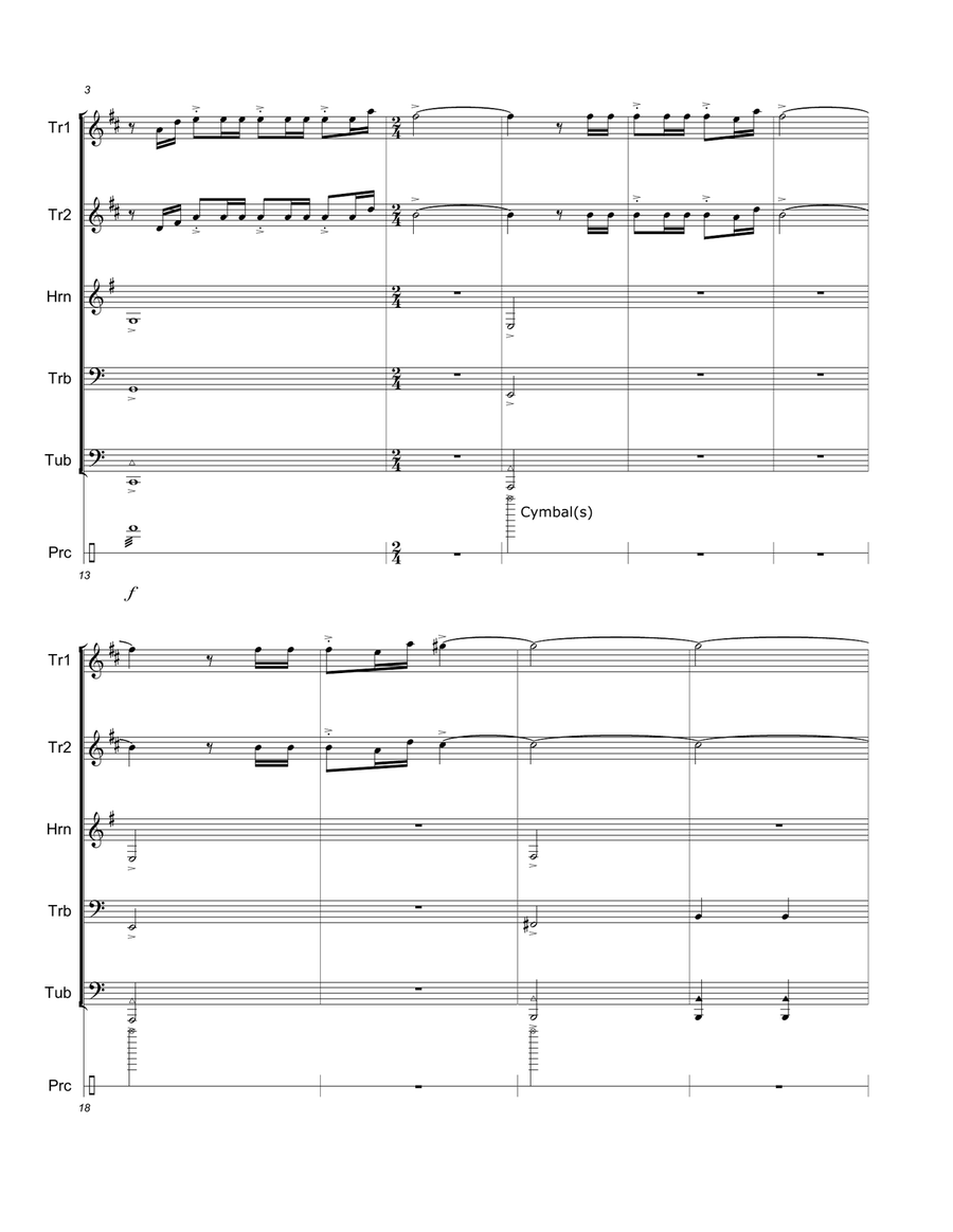 Fanfare For Rocky Brass Ensemble scores gallery preview page 4