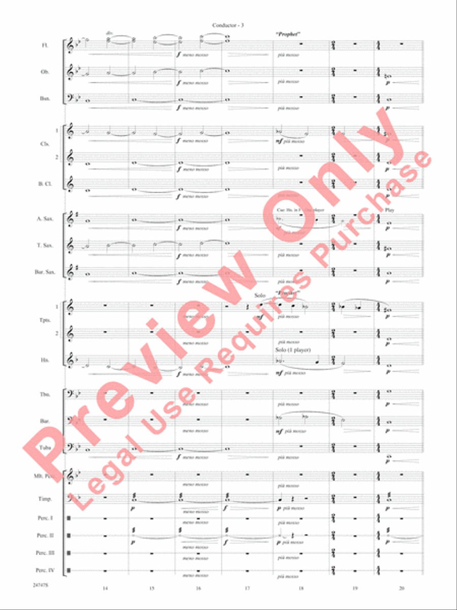 Halo Theme (from Halo Suite) Concert Band scores gallery preview page 5