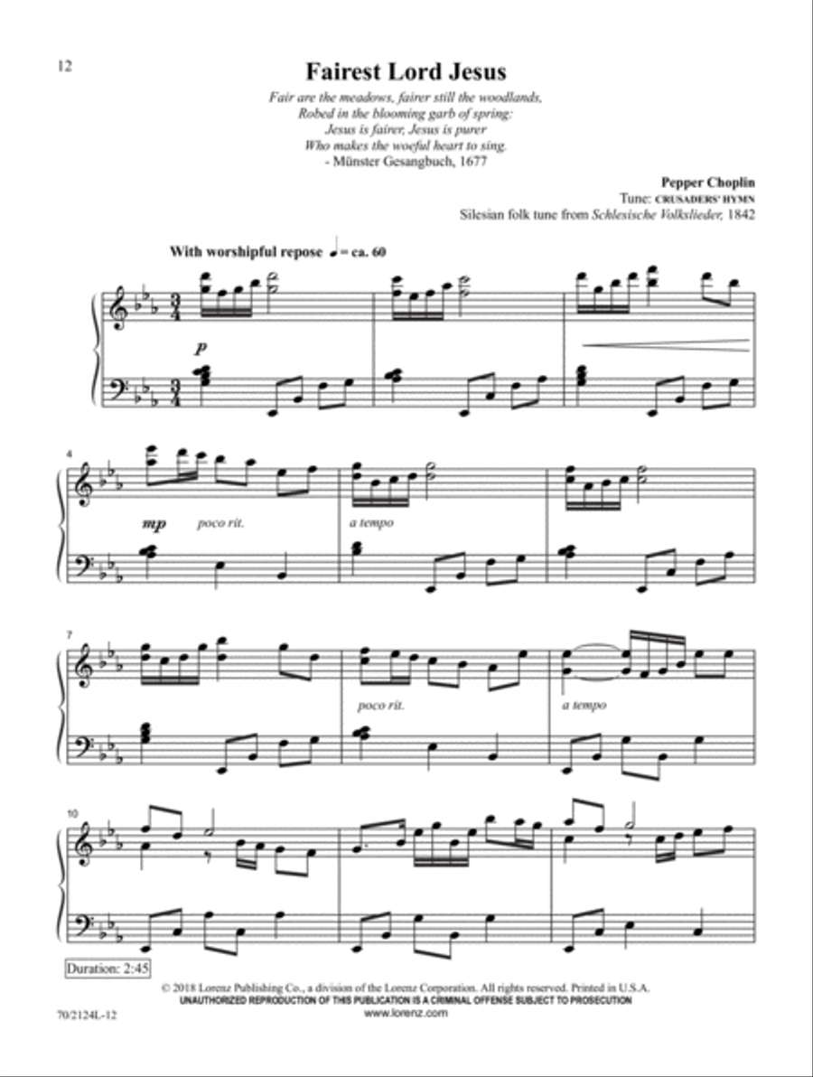 For the Beauty of the Earth Piano Solo scores gallery preview page 5