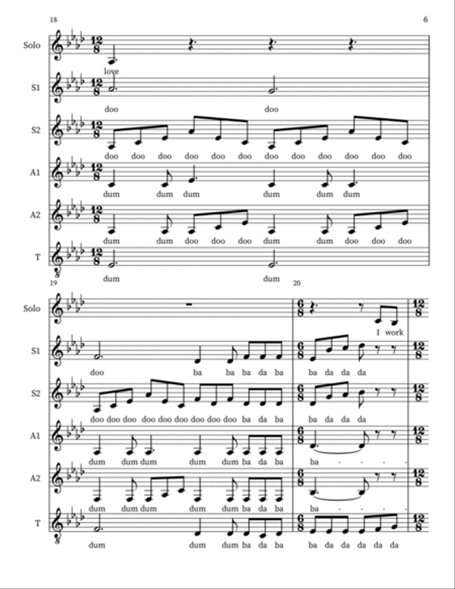 Somebody To Love Somebody To Love A Cappella scores gallery preview page 6
