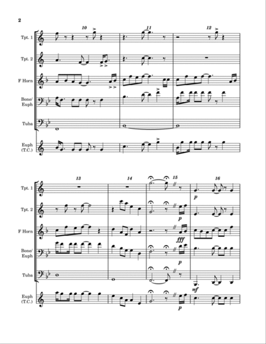 It's All Coming Back To Me Now Euphonium scores gallery preview page 2