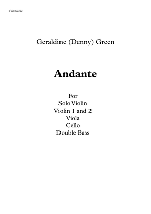 Book cover for Andante For Solo Violin and Strings (Standard Arrangement)