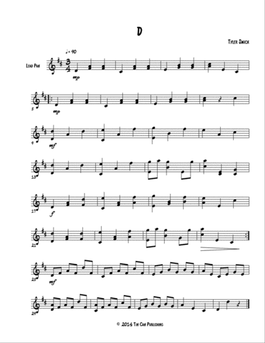 12 Etudes for the Beginning Pannist Steel Pan scores gallery preview page 4