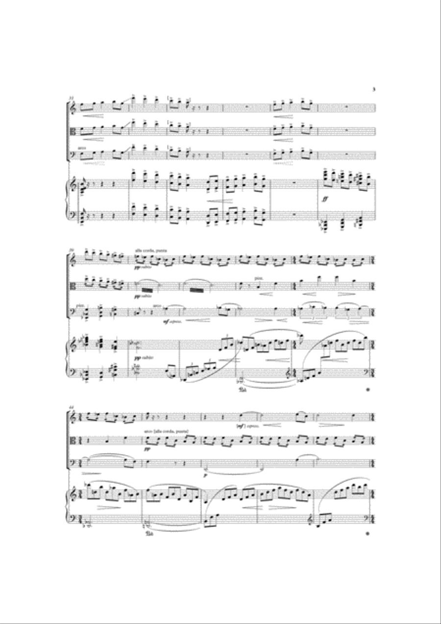 Quartet for Violin, Viola, Cello, and Piano Piano Quartet scores gallery preview page 4