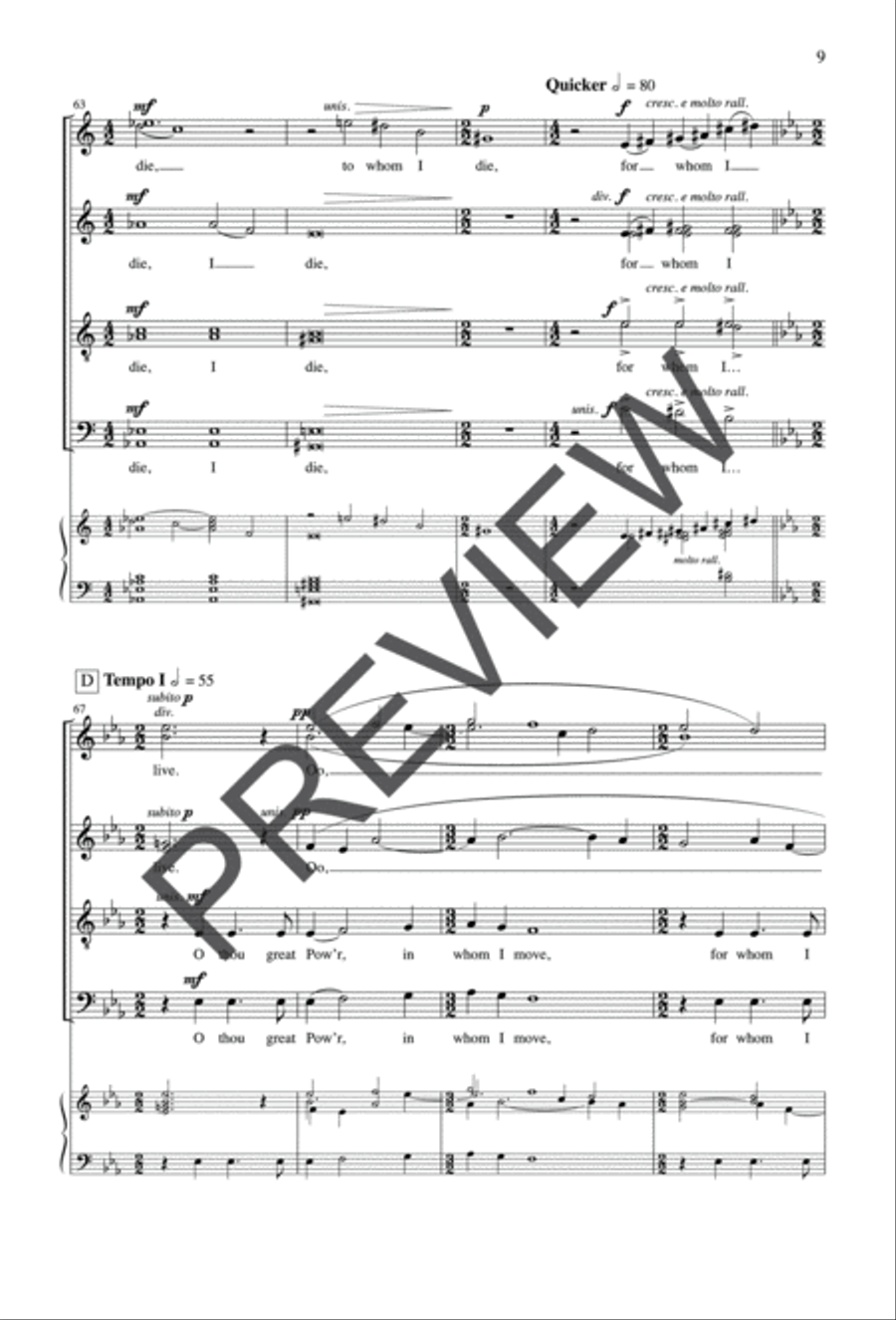 O Thou Great Power, in Whom I Move Divisi scores gallery preview page 8