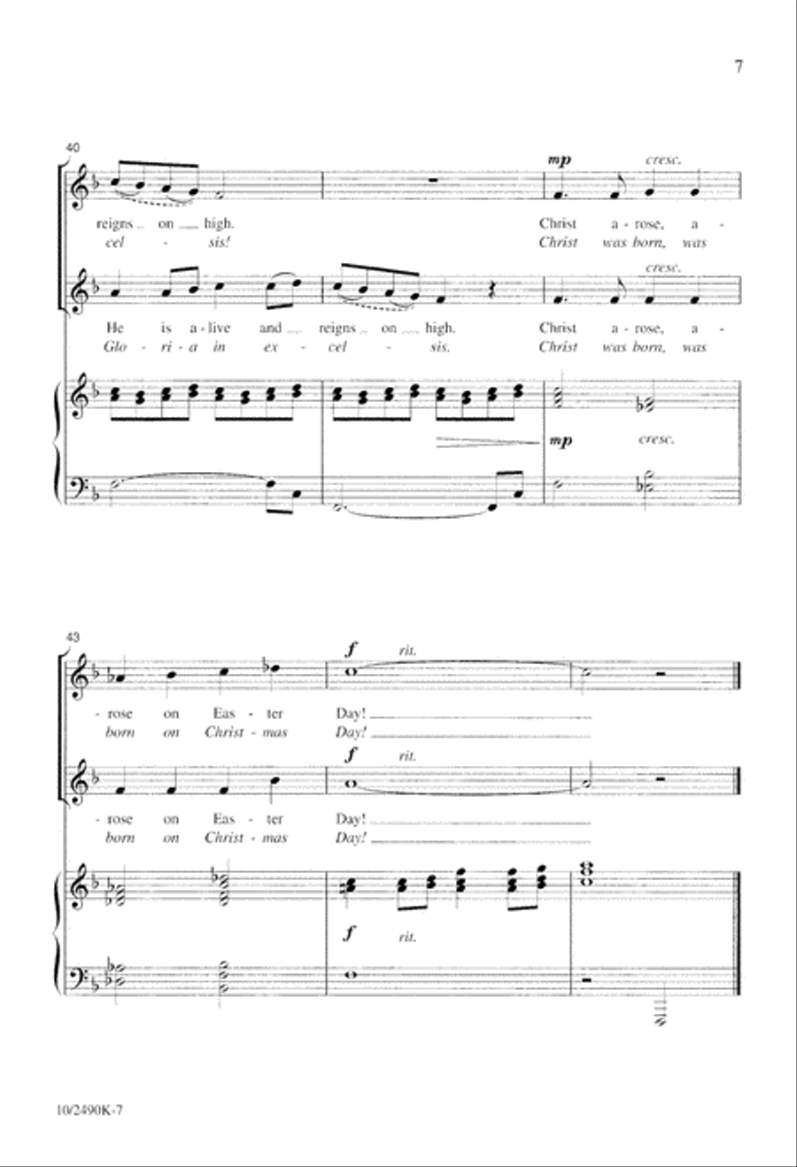 Christ Arose Easter Day Christ Arose Easter Day 2-Part scores gallery preview page 7