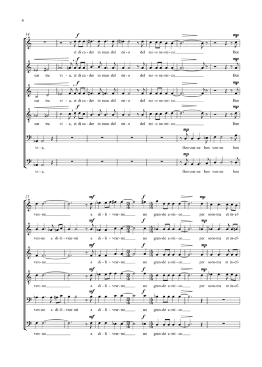 O voi que travagliate O voi que travagliate Choir scores gallery preview page 4