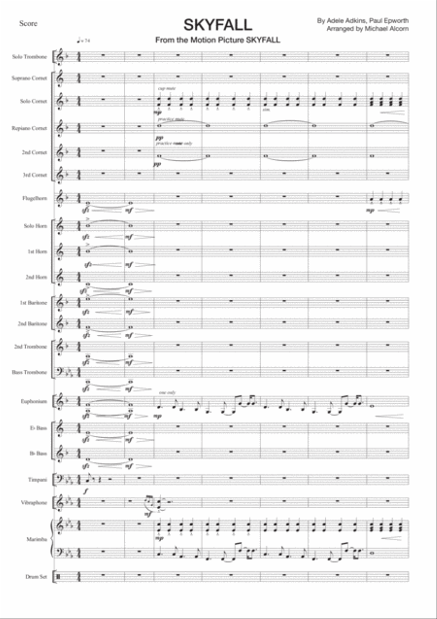 Skyfall Skyfall Brass Ensemble scores gallery preview page 2