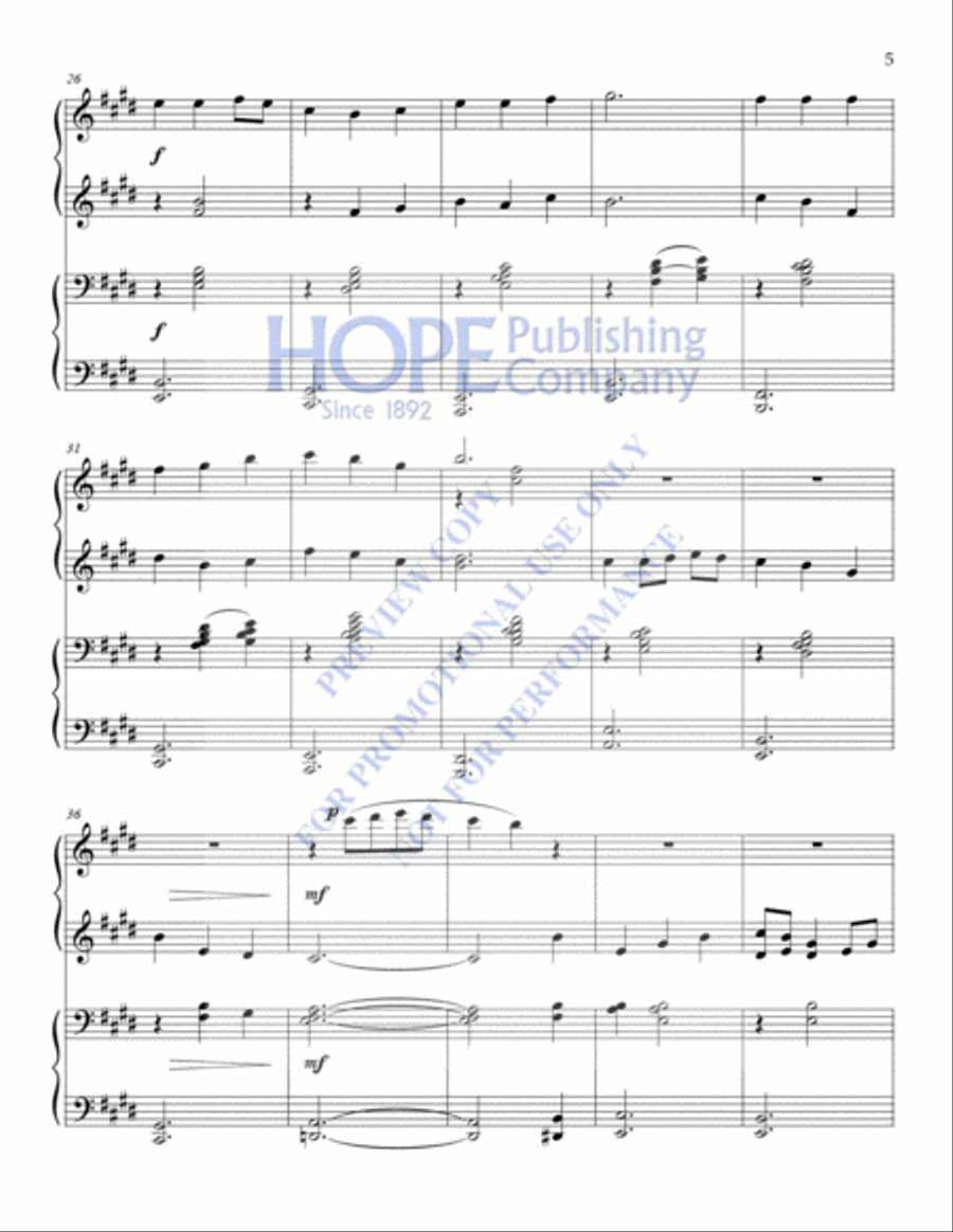 Celtic Hymns for 4-Hand Piano Piano Accompaniment scores gallery preview page 10