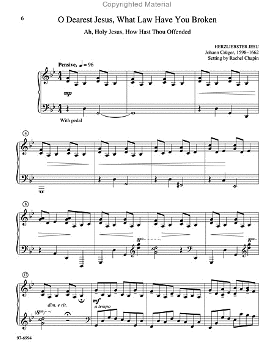 The Cross of Christ: Six Lenten Pieces Piano Solo scores gallery preview page 3