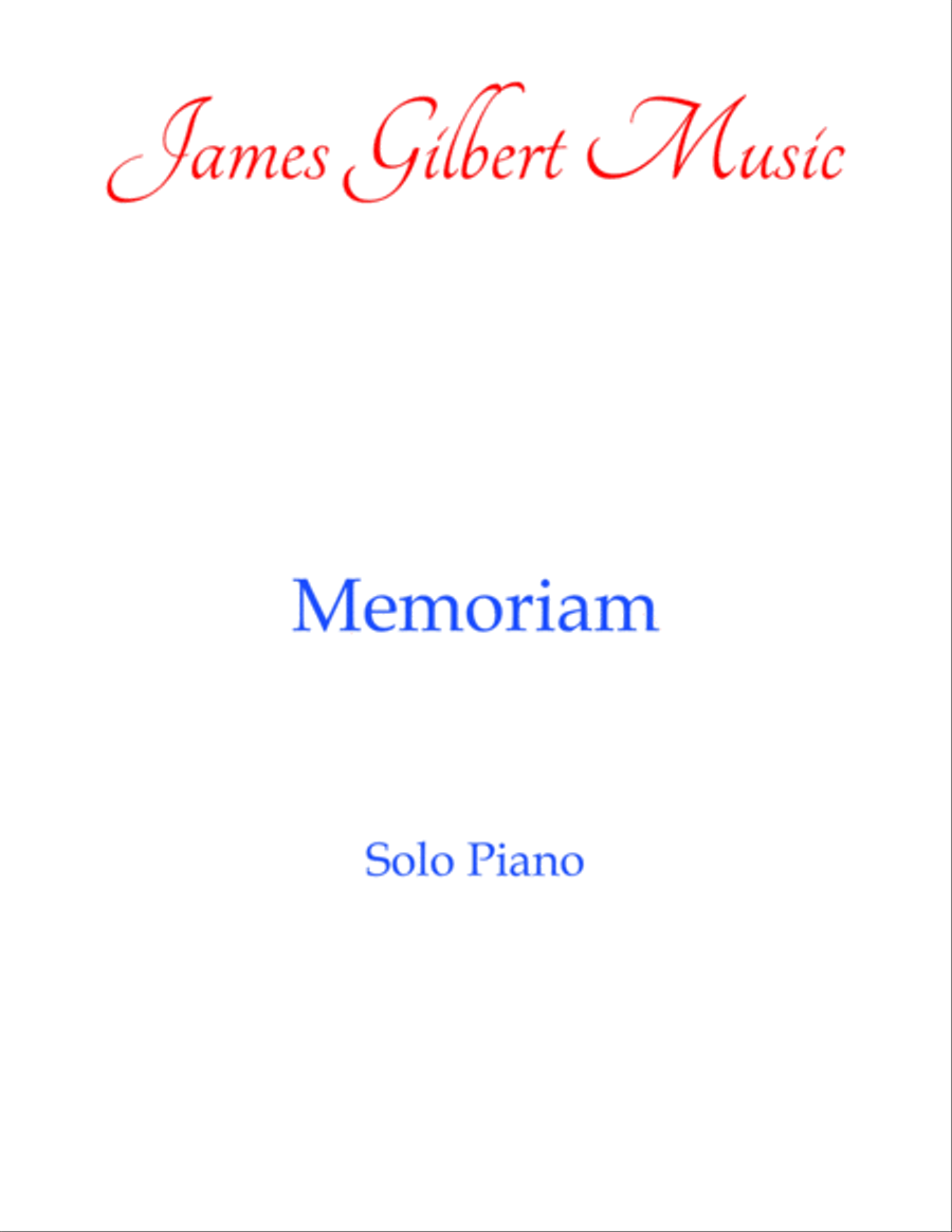 Memoriam Piano Solo scores gallery preview page 1
