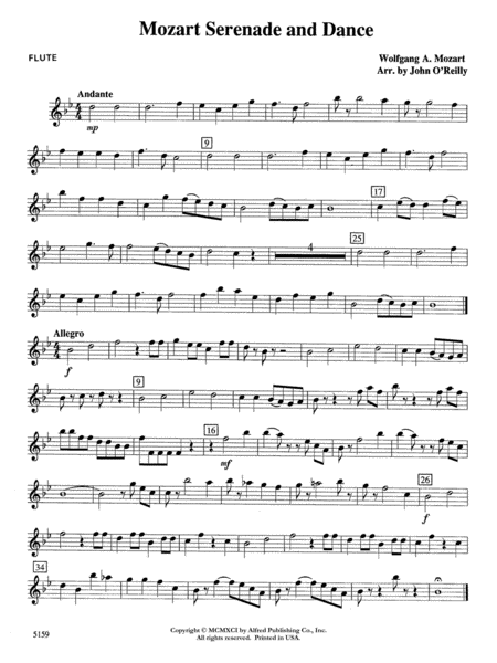 Mozart Serenade and Dance: Flute